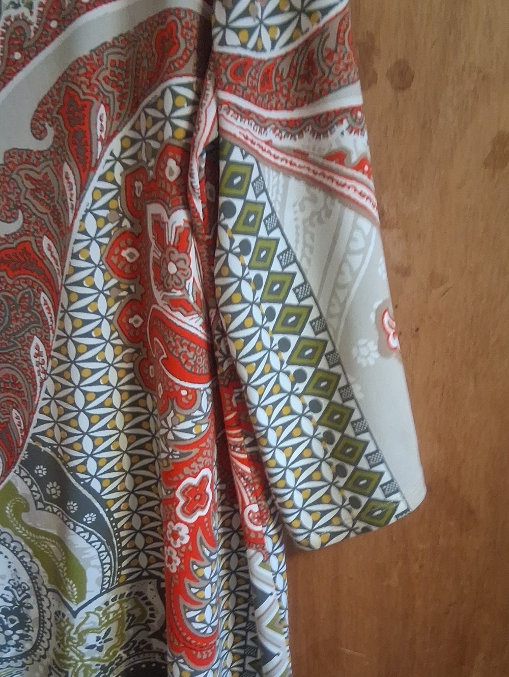 Chico's Multicolor Paisley Scoop Neck Long Sleeve Top - Picture 5 of 6